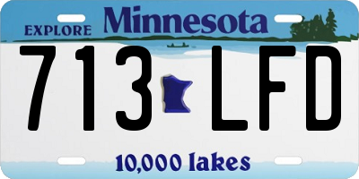 MN license plate 713LFD