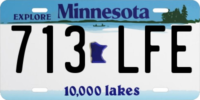 MN license plate 713LFE