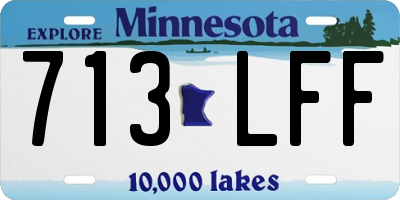 MN license plate 713LFF