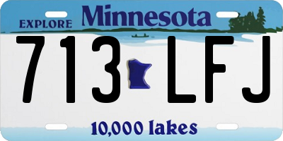 MN license plate 713LFJ