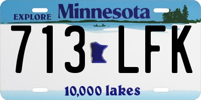 MN license plate 713LFK