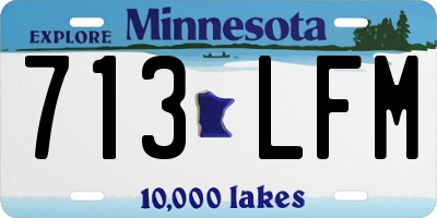 MN license plate 713LFM