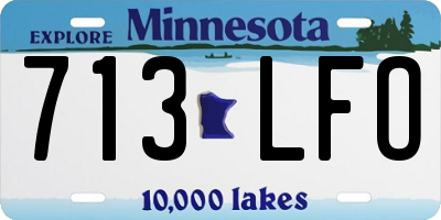 MN license plate 713LFO