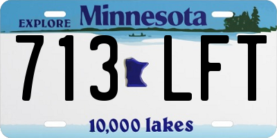 MN license plate 713LFT