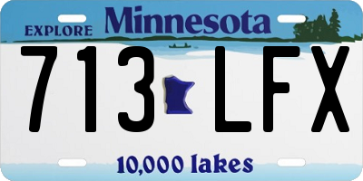 MN license plate 713LFX