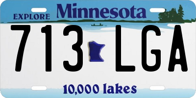 MN license plate 713LGA