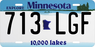 MN license plate 713LGF