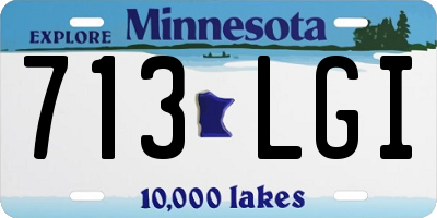 MN license plate 713LGI