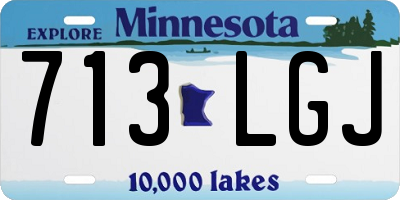 MN license plate 713LGJ