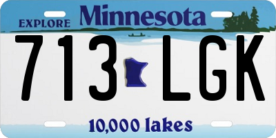MN license plate 713LGK