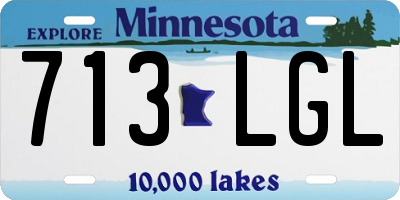 MN license plate 713LGL