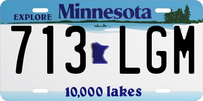 MN license plate 713LGM