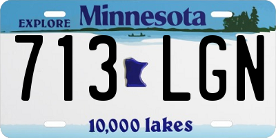 MN license plate 713LGN