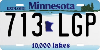 MN license plate 713LGP