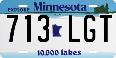 MN license plate 713LGT