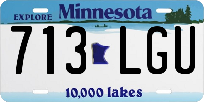 MN license plate 713LGU