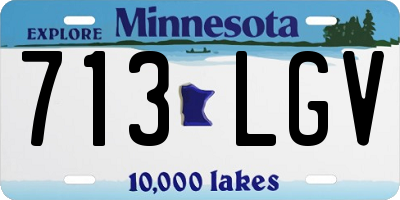 MN license plate 713LGV