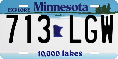MN license plate 713LGW