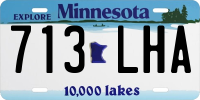 MN license plate 713LHA
