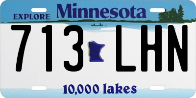 MN license plate 713LHN