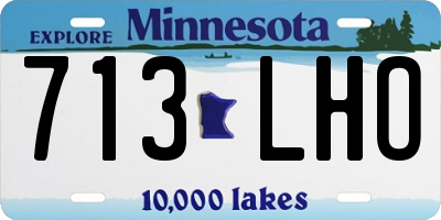 MN license plate 713LHO