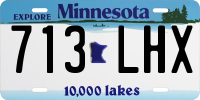 MN license plate 713LHX