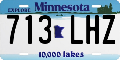 MN license plate 713LHZ