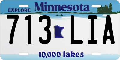 MN license plate 713LIA