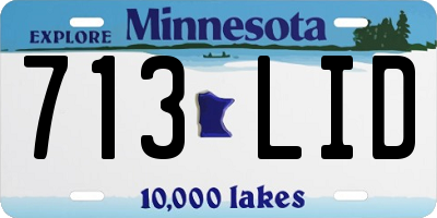 MN license plate 713LID