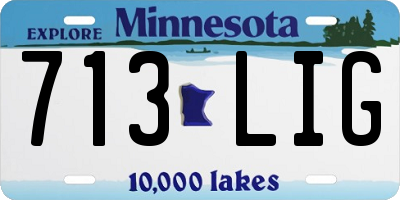 MN license plate 713LIG