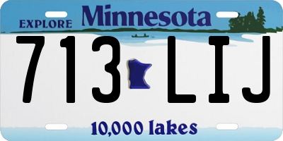 MN license plate 713LIJ
