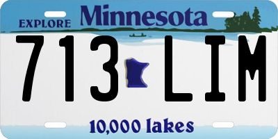 MN license plate 713LIM