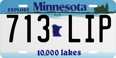 MN license plate 713LIP