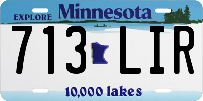 MN license plate 713LIR