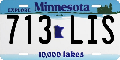 MN license plate 713LIS