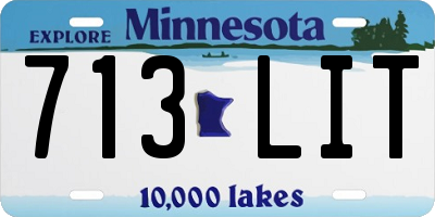 MN license plate 713LIT