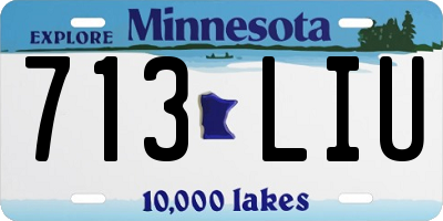 MN license plate 713LIU