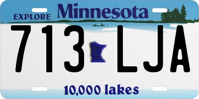 MN license plate 713LJA