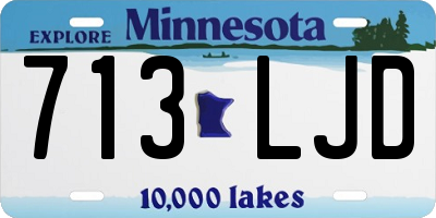 MN license plate 713LJD