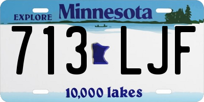 MN license plate 713LJF