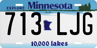 MN license plate 713LJG
