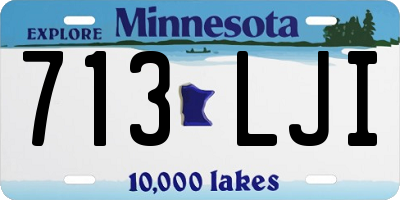 MN license plate 713LJI