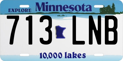 MN license plate 713LNB