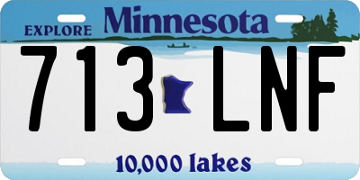 MN license plate 713LNF