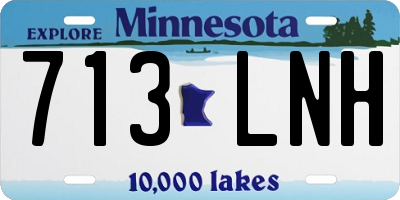 MN license plate 713LNH