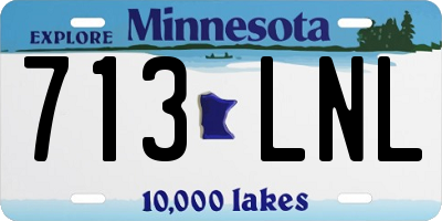 MN license plate 713LNL
