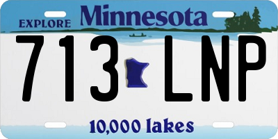 MN license plate 713LNP