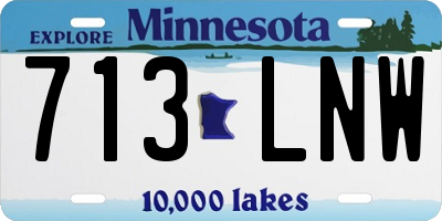 MN license plate 713LNW