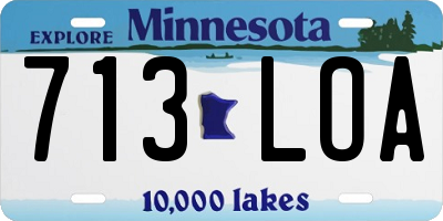 MN license plate 713LOA