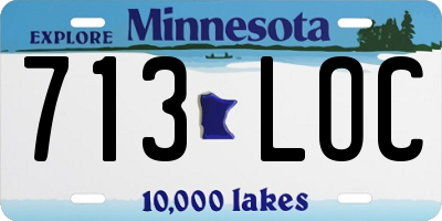 MN license plate 713LOC